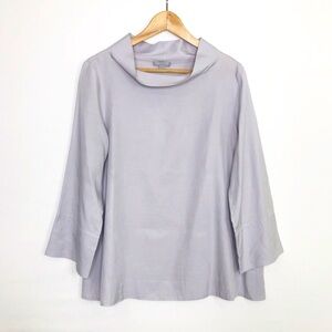 COS Gray mock neck tunic top